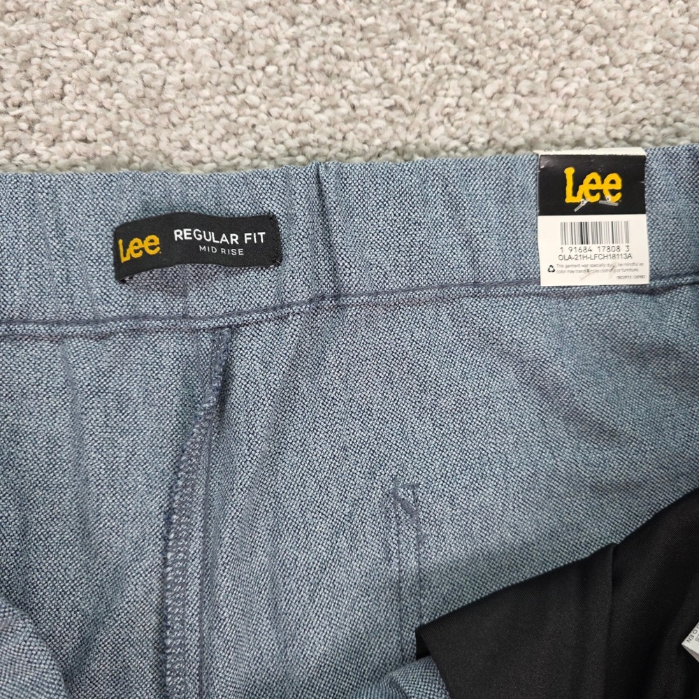 Nee Lee Pleated Taper Mid Rise Regular Fit Blue Heather Dress Pants 18M - Picture 9 of 9